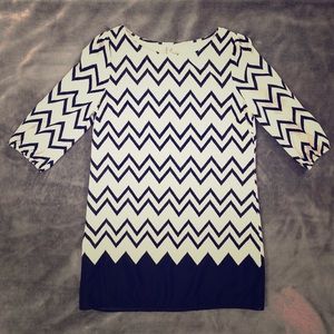 Black and white Chevron dress